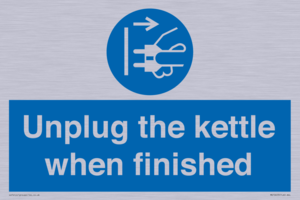 Unplug the kettle when finished